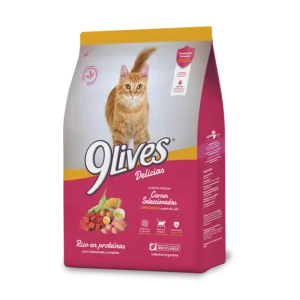 9 LIVES ADULTO CARNE